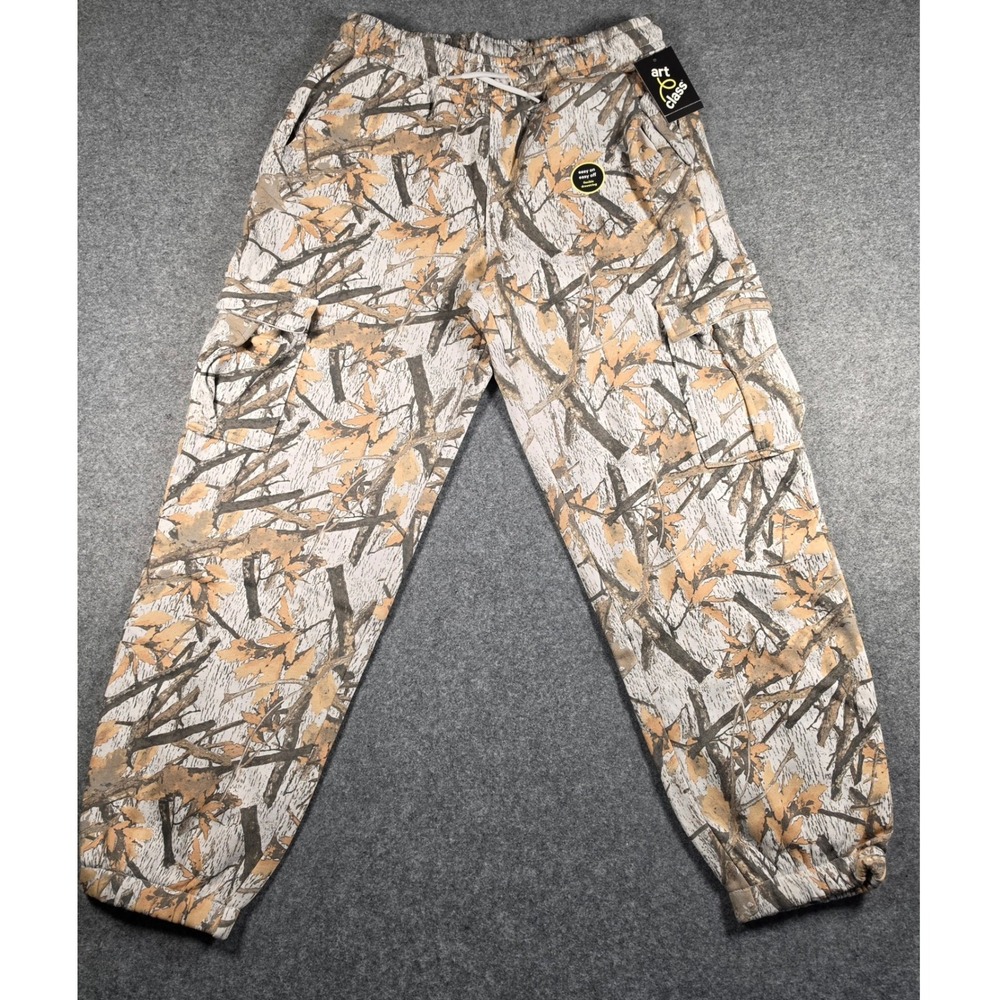 Art Class Boys XXL 16/18 Gray Camo Tree Cargo Jogger Pants NWT